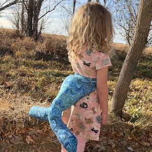 Whale costume tail, blue whale  dress up gift,  ocean pretend play gift for toddler and children, under the sea Halloween costume