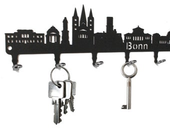 Key Board/hook Bar * Skyline Bonn *-key Board nordrhein-westfalen, key strip, metal-6 Hooks