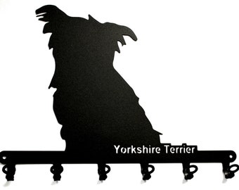 Keyboard / hook rack * Yorkshire Terrier * - keyboard - 6 hooks