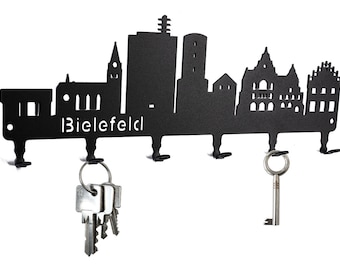 Key Board/hook Bar * Skyline Bielefeld * nordrhein-westfalen, key strip, metal-6 Hooks