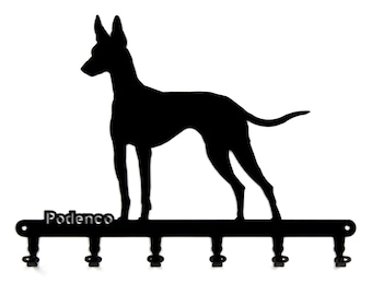 Keyboard / Hook Bar * Podenco * - Greyhound (Podengo) - Keybar - 6 Hooks