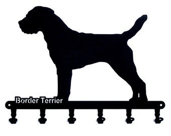 Key Board / Hook Bar * Border Terrier * - Key Board - 6 Ganci - Nero