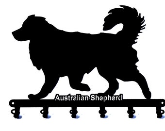 Toets bestuur / haak bar * Australian Shepherd * key - board - 6 haak