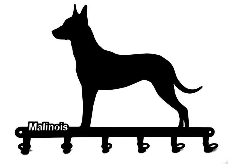 Key Board/hook Bar Malinois belgian shepherd-key board-6 Hooks image 1