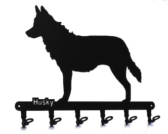 Key Board/hook Bar * Husky *-key board-6 Hooks-metal-black