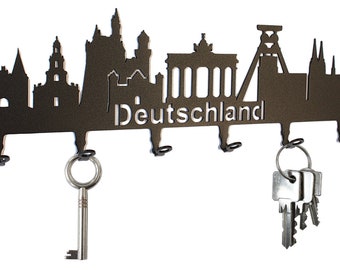 Key Board/hook Bar * Skyline Germany *-key Board europe, key strip, metal-6 Hooks