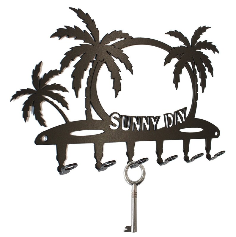 Key HOLDER Tropic Sunshine Hook Hanger Steel image 1