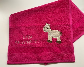 Guest towel, children's towel with name and appliqué, 30x50