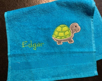 Guest towel, children's towel with name and application, 30x50 or 50x100