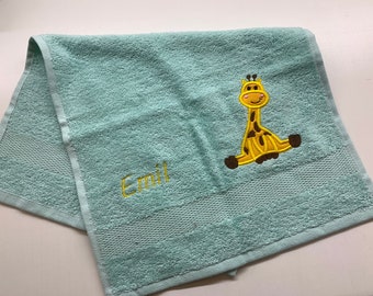 Guest towel, children's towel with name and application, 30x50