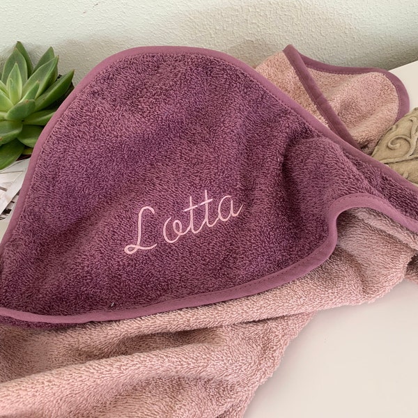 Hooded towel embroidered with name, towel, 100x100