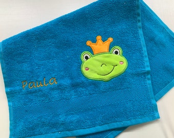 Guest towel, children's towel with name and application, 30x50 and 50x100