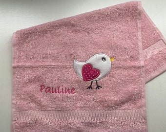 Guest towel, children's towel with name and appliqué, 30x50