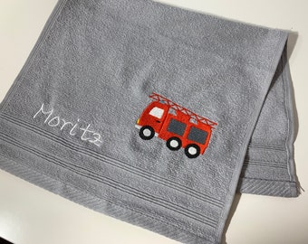 Children's towel with name and application, 30x50 or 50x100