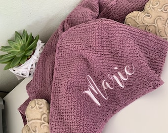 Organic hooded towel embroidered with name, hooded towel, hand towel, 100 x 100 cm