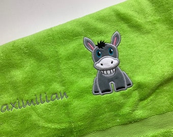 Guest towel, children's towel with name and appliqué, 30x50