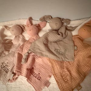 Edredón, paño eructador, juguete de peluche, paño para chupete, edredón con nombre