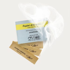 Papier d'Arménie un libretto di carta d'incenso francese con il profumo del profumiere Francis Kurkdjian - bello anche per la nostra Maria Arménie
