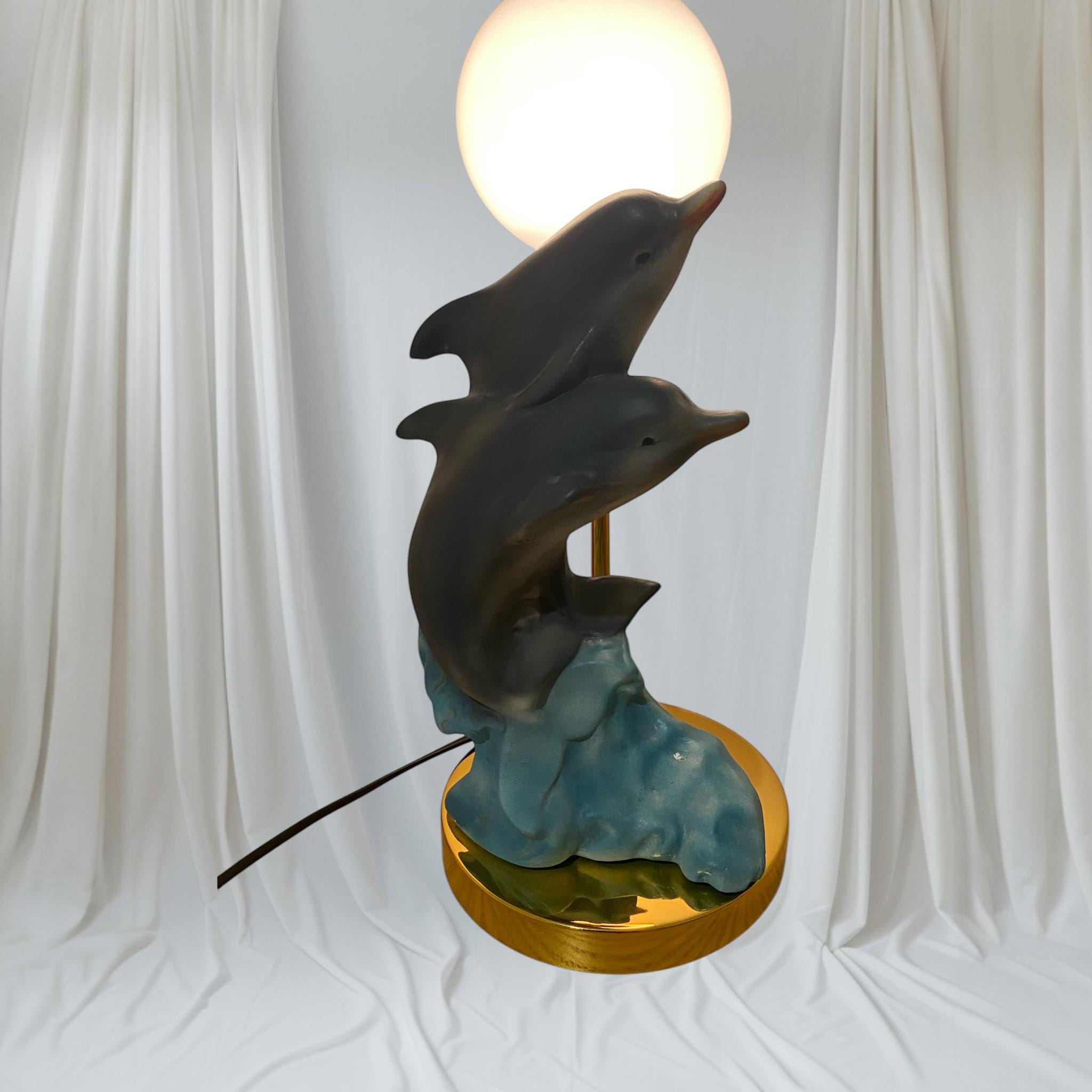 Vintage dolphin lamp - Etsy 日本
