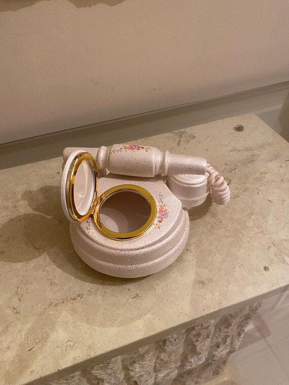 Vintage Italian Ceramic Telephone Trinket Box - image 6