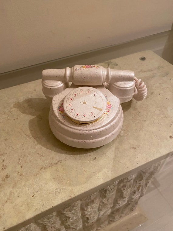 Vintage Italian Ceramic Telephone Trinket Box - image 2