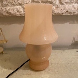 Vintage Italian Design Murano Mushroom Table Lamp (Opalina Fiorentina) - Small