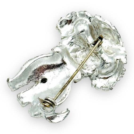 Vintage Pave Glass Rhinestone Poodle Dog Brooch P… - image 5