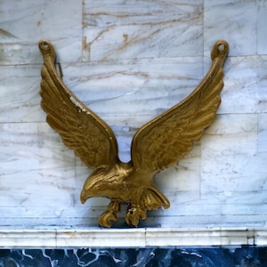 Vintage Cast Aluminum Eagle Decorative Shelf Bracket Patriotic USA Americana