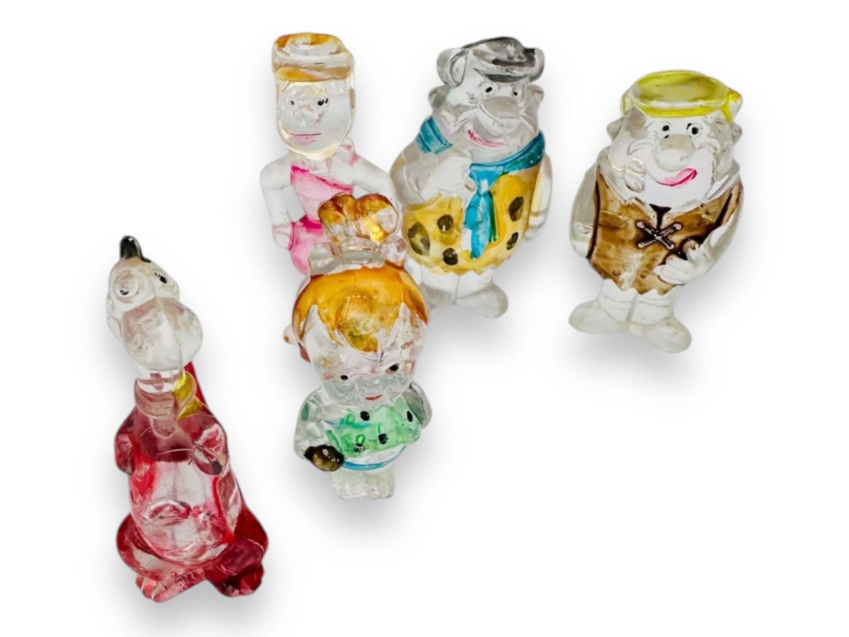 Vintage 1976 Imperial Flintstones Acrylic Lucite Figures Vintage 1976 Imperial Flintstones Acrylic Lucite Figures