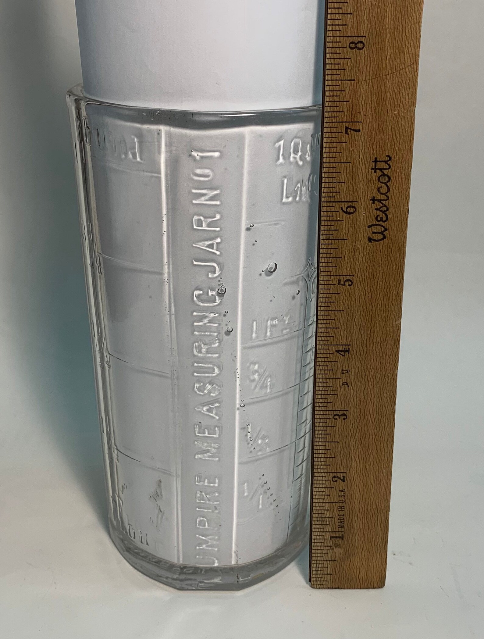 Antique UMPIRE Glass Measuring Jar No 1 1 Pound 1 Quart Etsy