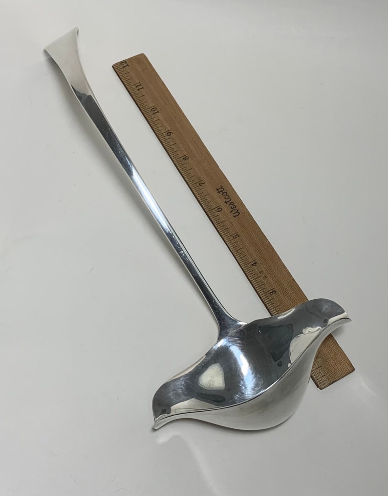 Vintage Victor Silver Co Punch Bowl Ladle Double Spout 14 Etsy