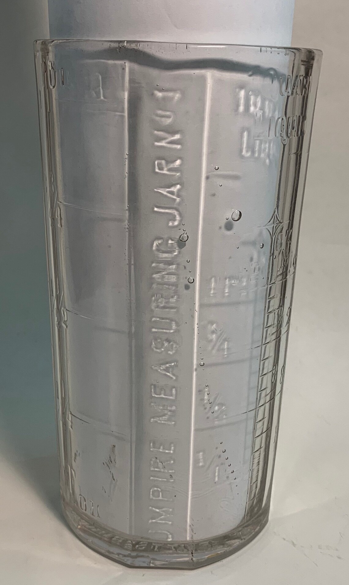 Antique UMPIRE Glass Measuring Jar No 1 1 Pound 1 Quart Etsy