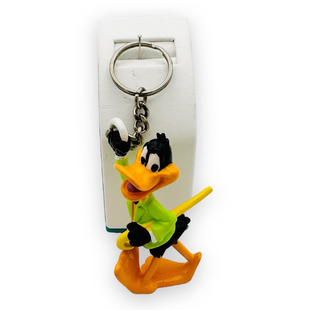 Vintage Daffy Duck Keychain Applause 1988 Warner Brothers Etsy