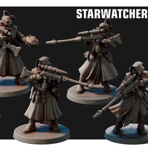 Space Elves Starwatchers | Red Pilgrim Miniatures | Elder Elf Soldiers | Futuristic Infantry | Wargames | DnD | RPG | Tabletop | Gaming