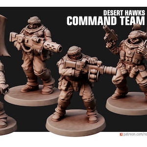 Equipe de Comando Desert Hawks | Miniaturas do Peregrino Vermelho | Soldados Imperiais | Infantaria Futurista | Proxy de jogos de guerra | DnD | RPG | Mesa |