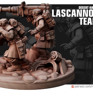 Equipe Desert Hawks Lascannon | Miniaturas do Peregrino Vermelho | Soldados Imperiais | Infantaria Futurista | Jogos de guerra | DnD | RPG | Mesa | Jogos