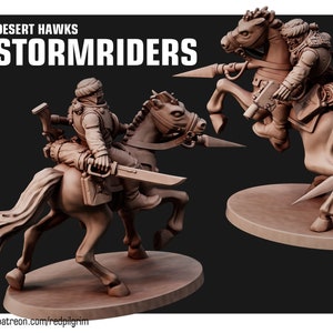 Desert Hawks Stormriders | Red Pilgrim Miniatures | Imperial Soldiers | Futuristic Cavalry | Wargames Proxy | DnD | RPG | Tabletop | Gaming