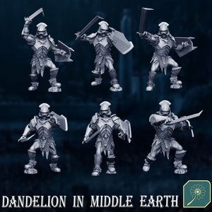 Wielcy Orkowi Miecznicy | Dandelion in Middle Earth | ŻYWICA | Władca Pierścieni | Uruk | Fantasy | DnD | RPG | Gry planszowe | Miniatury