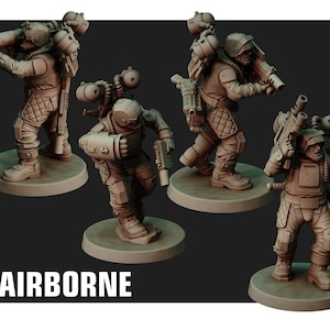 Sci-Fi Airborne Infantry | Red Pilgrim Miniatures | Imperial Soldiers | Futuristic Infantry | Wargames Proxy | DnD | RPG | Tabletop | Gaming