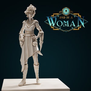 Jifwiaa, Genasi Sorcerer | The Printing Goes Ever On | RESIN | DnD is a Woman | Fantasy | DnD | RPG | Tabletop | Gaming | Miniatures