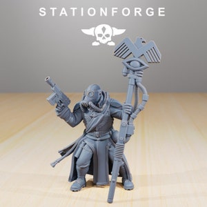 Grim Guard, The Curator | Station Forge |RESIN| Imperial Guard Death Corps Soldiers | Sci-fi | Medic | RPG | Tabletop | Gaming|Miniatures