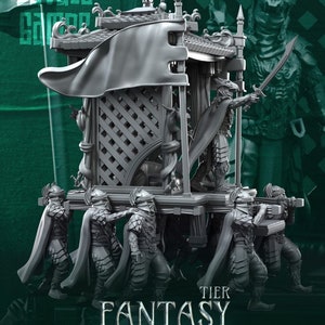 Emperador Dragón en Palanquín / Davale Games / RESINA / Fantasía / DnD / RPG / Juegos de Mesa / Miniaturas