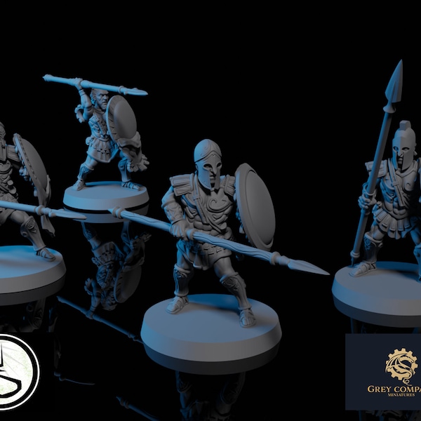 Kit modulaire hoplite grec | Jeux Mythologie | | spartiate | athénienne | corinthienne | de chevaux de Troie | fantastique | DnD RPG | | de table Miniatures Bits