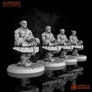 Male Human/Elf/Tiefling/Half Orc Shaolin Monk | Claudio Casini | Dungeons & Dragons | Fantasy | DnD | RPG | Tabletop | Gaming | Miniatures