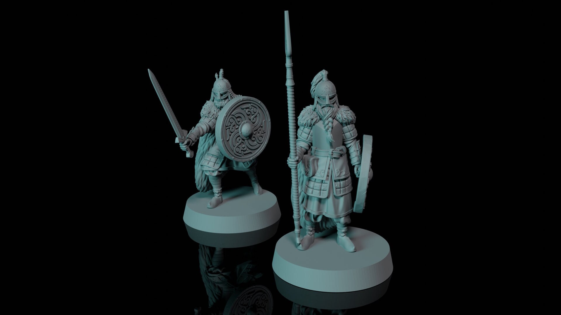 Sea Lords Royal Guard | The Printing Goes Ever On | RESIN | Historical | Rohan | Vikings | Barbarians | RPG | Tabletop | Miniatures