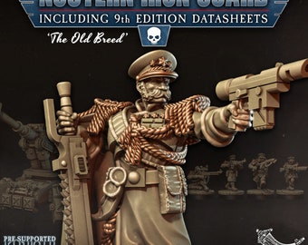 Nocturn Iron Guard Commissar | Suttungr |RESIN| Imperial Guard Iron Soldiers | Sci-fi | RPG | Tabletop | Gaming |Miniatures