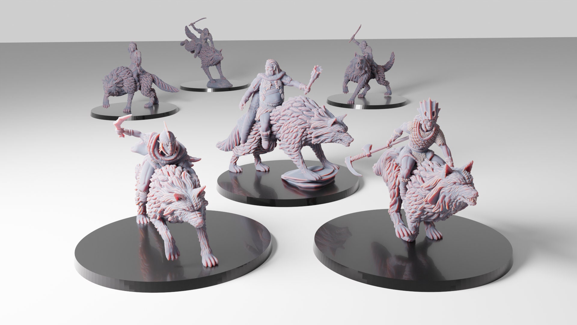 2nd Era Orc Wolf Riders | Mythlands Miniatures | RESIN | Orcs | Fantasy ...