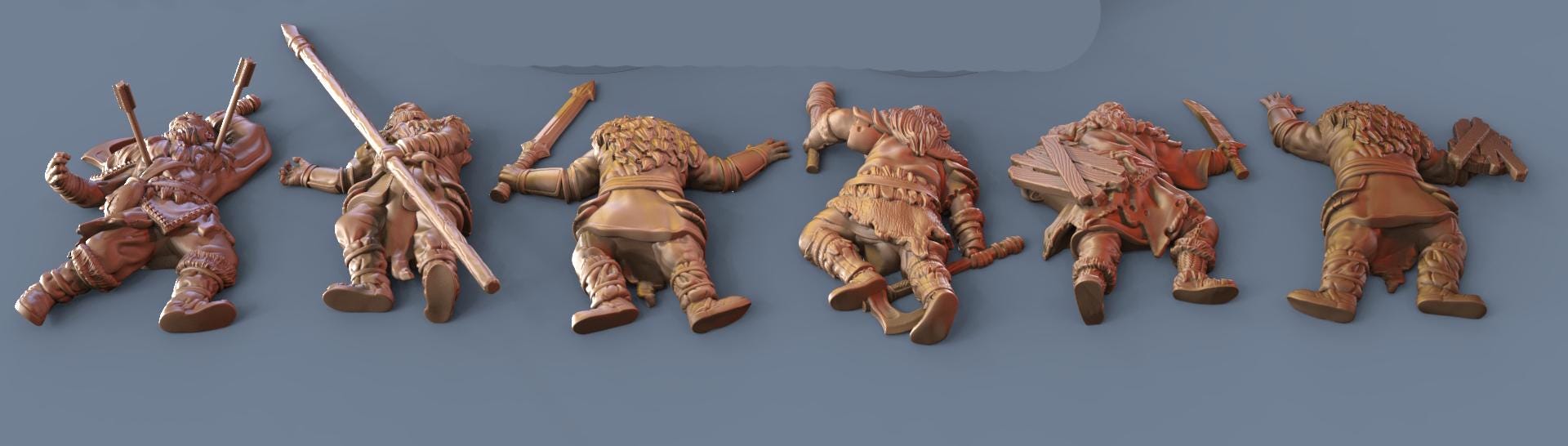 Middle Earth Casualties/dead/wounded | Papel 3d | RESIN | Lord of
