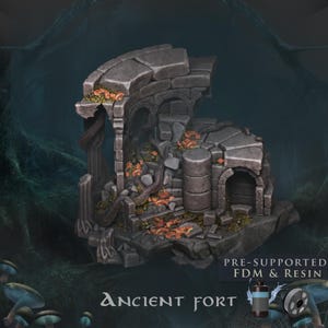 Ruined Elven Fort | Elven Realms: The Dark Forest | The Mines | FDM | Tabletop Terrain | Wargame Scenery | D&D | Fantasy | Miniatures