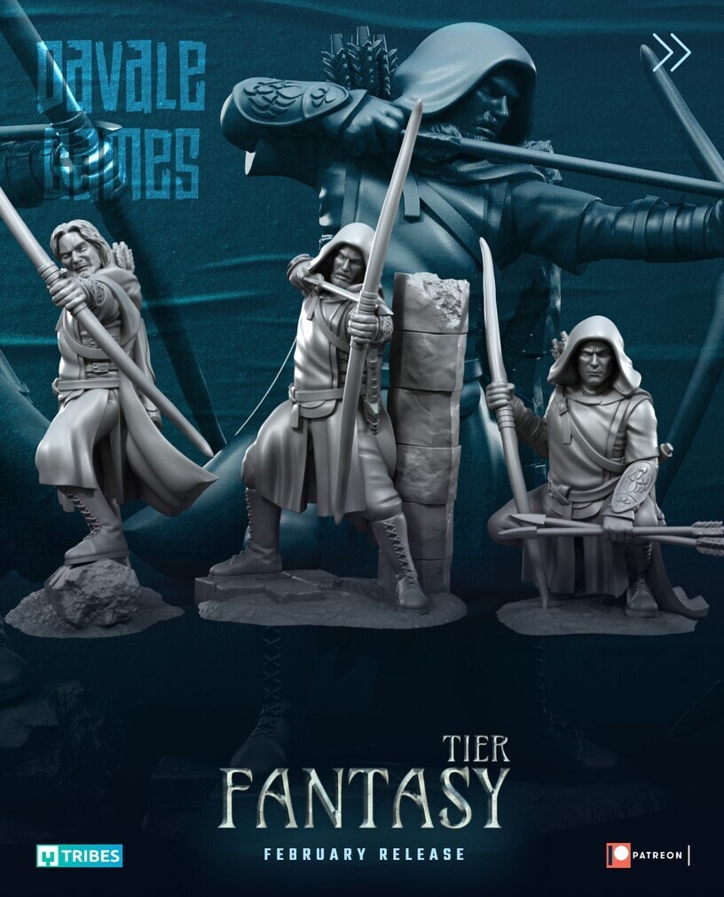 Gray Rangers. Fantasy Grey Castle Rangers | Davale Games | RESIN | Rangers | Fantasy | Dnd ...